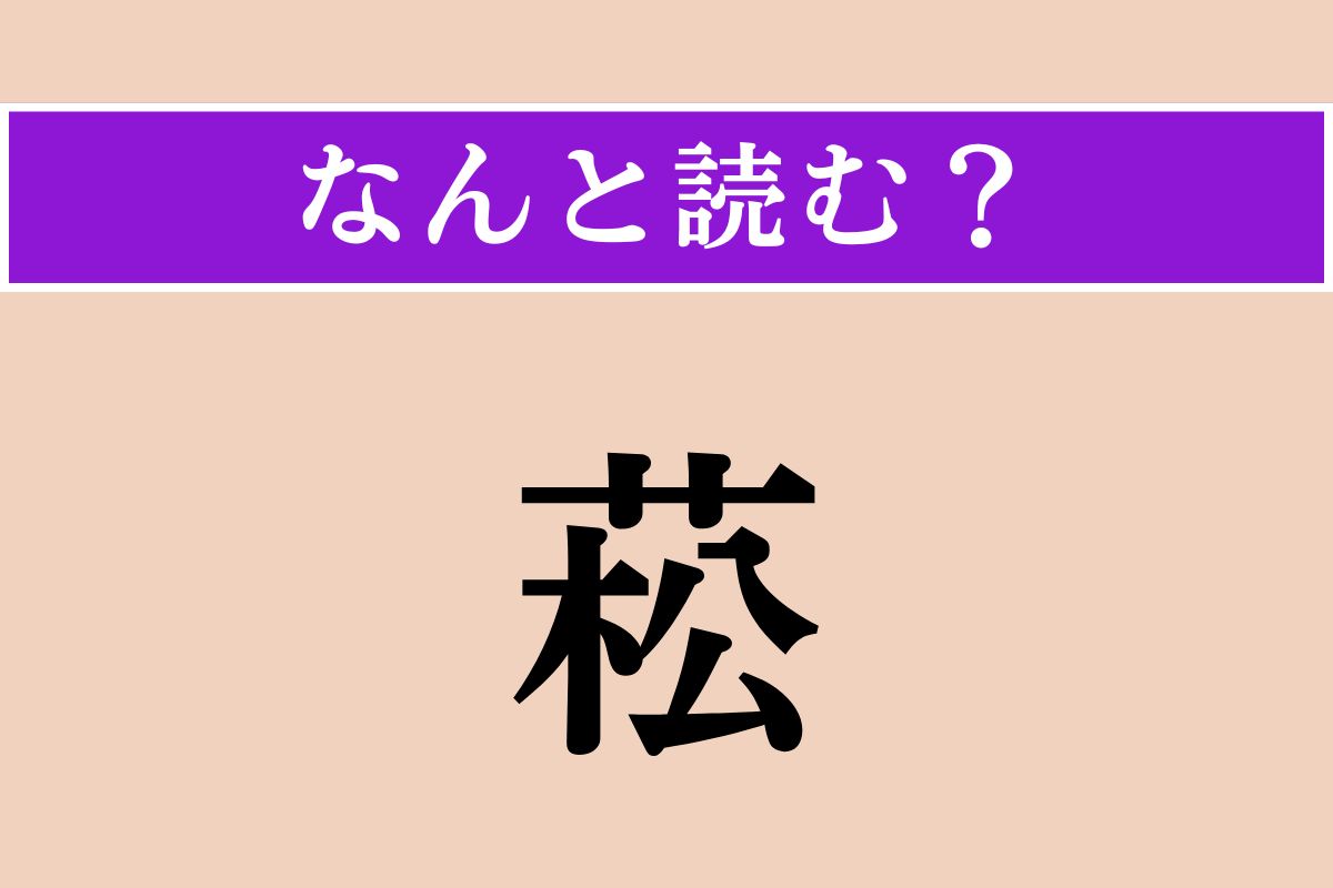【難読漢字】「菘」正しい読み方は？ 春の七草のうちの一つです