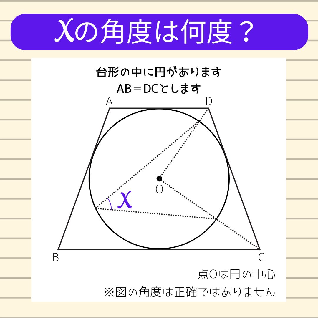 【角度当てクイズ Vol.2246】xの角度は何度？