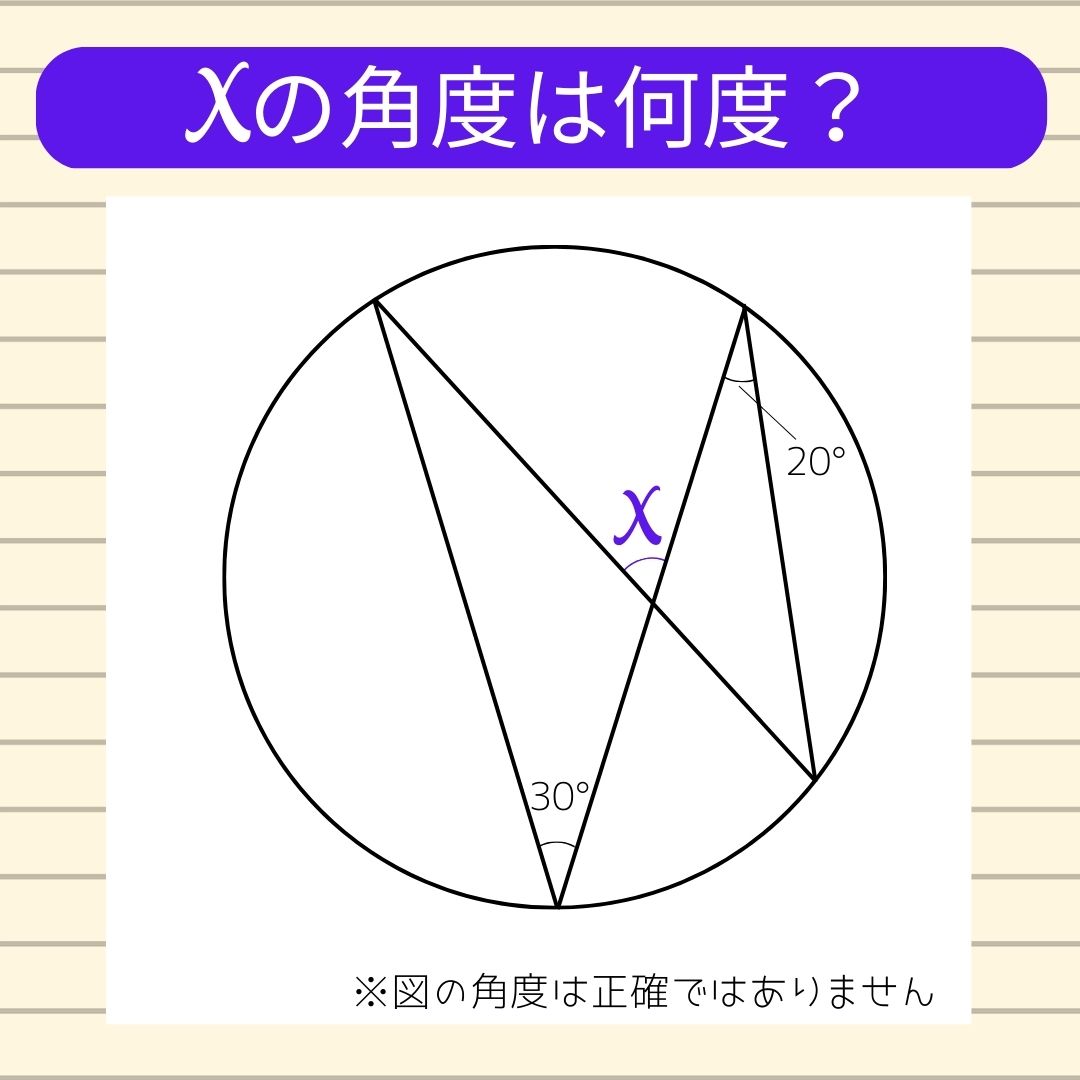 【角度当てクイズ Vol.161】xの角度は何度？