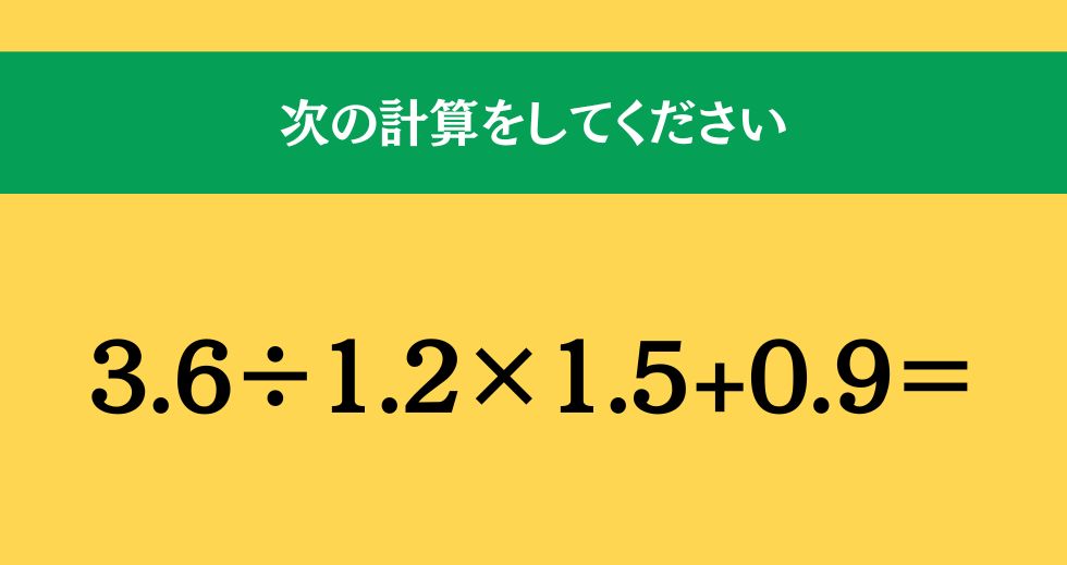 大人ならわかる？ 小学校の「算数」問題＜Vol.1966＞