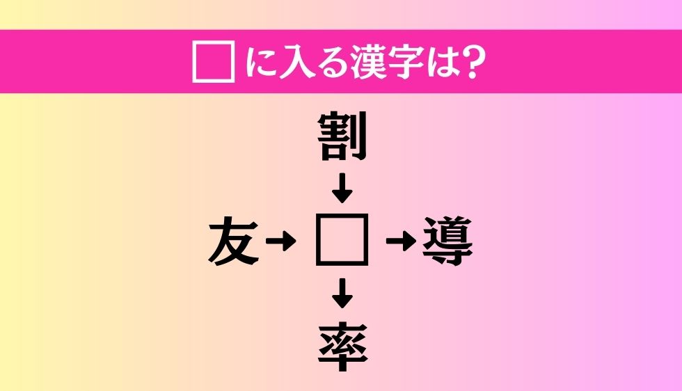 【穴埋め熟語クイズ Vol.217】□に漢字を入れて4つの熟語を完成させてください
