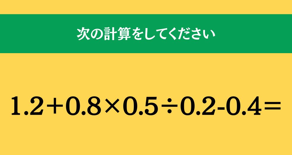 大人ならわかる？ 小学校の「算数」問題＜Vol.2074＞