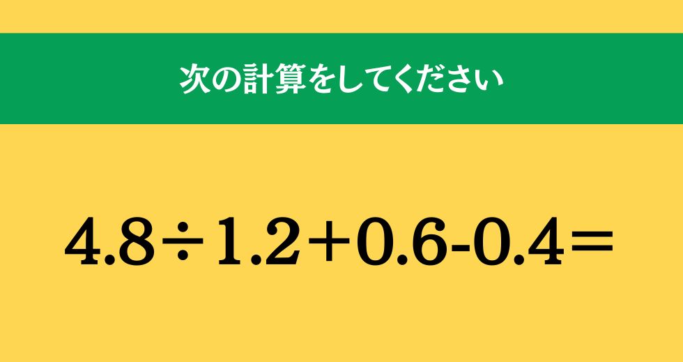 大人ならわかる？ 小学校の「算数」問題＜Vol.1812＞