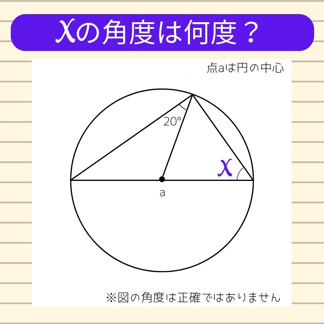 【角度当てクイズ Vol.206】xの角度は何度？