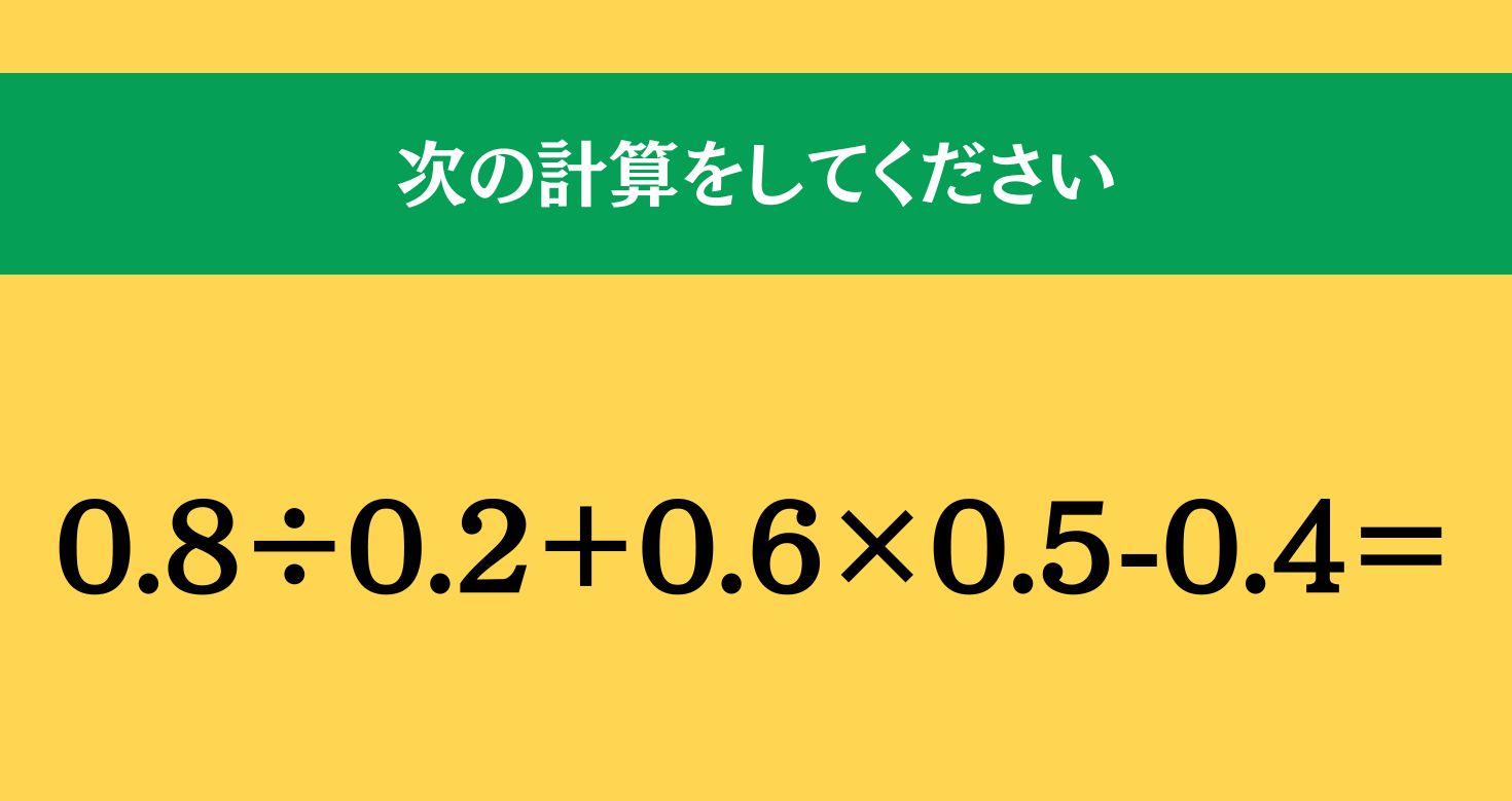 大人ならわかる？ 小学校の「算数」問題＜Vol.2482＞