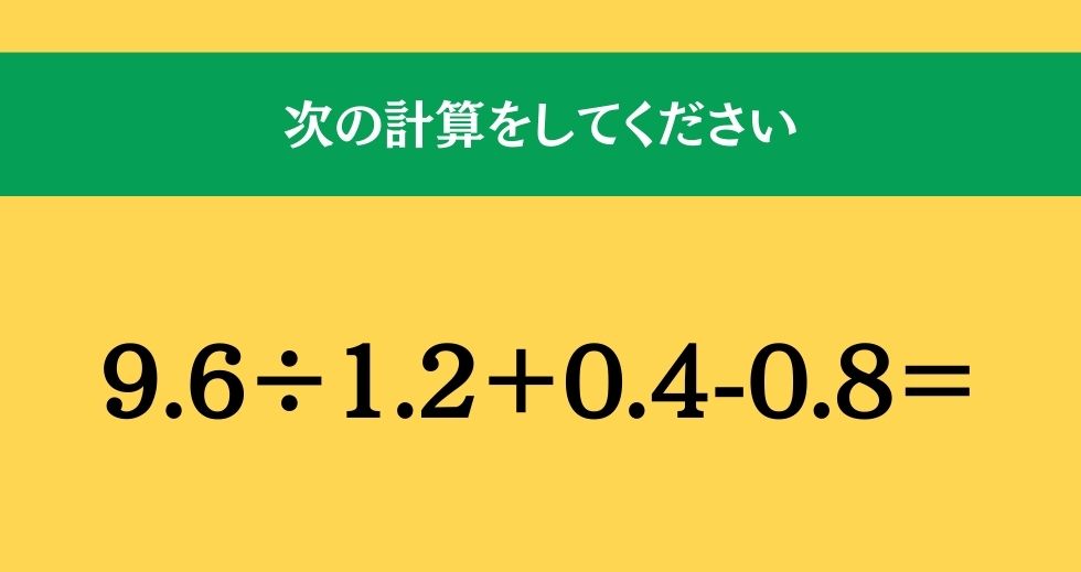 大人ならわかる？ 小学校の「算数」問題＜Vol.1712＞