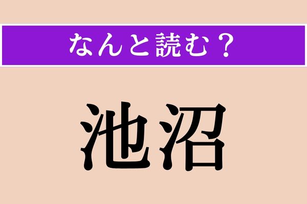 【難読漢字】「池沼」正しい読み方は？ 文字通り「池」と「沼」のことです