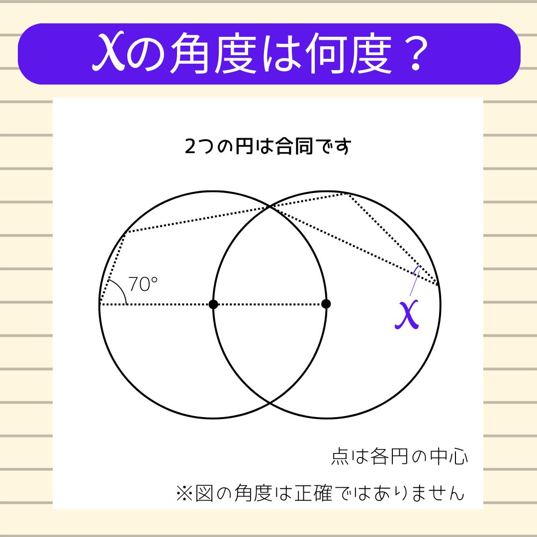 【角度当てクイズ Vol.2226】xの角度は何度？