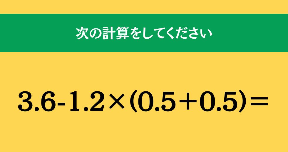 大人ならわかる？ 小学校の「算数」問題＜Vol.1776＞