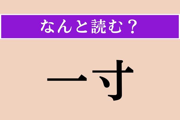 【難読漢字】「一寸」正しい読み方は？ 長さの単位ですが、違う意味の言葉です