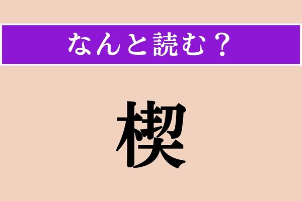 【難読漢字】「楔」正しい読み方は？ ひらがな3文字の読み方わかりますか？