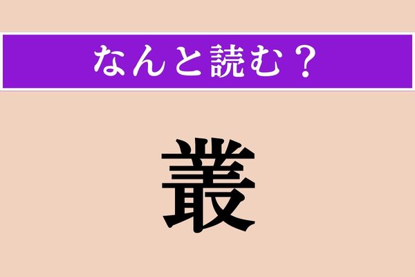 【難読漢字】「叢」正しい読み方は？ 「そう」以外のひらがな4文字の読み方は？ エキサイトニュース 2 2