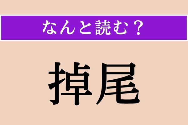 【難読漢字】「掉尾」正しい読み方は？ 物事の最後を意味する言葉で「ちょうび」とも読みます