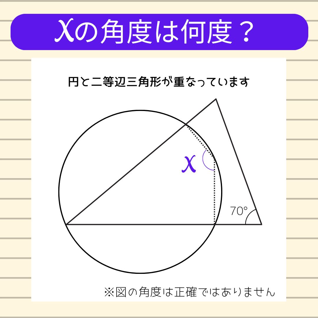 【角度当てクイズ Vol.2230】xの角度は何度？