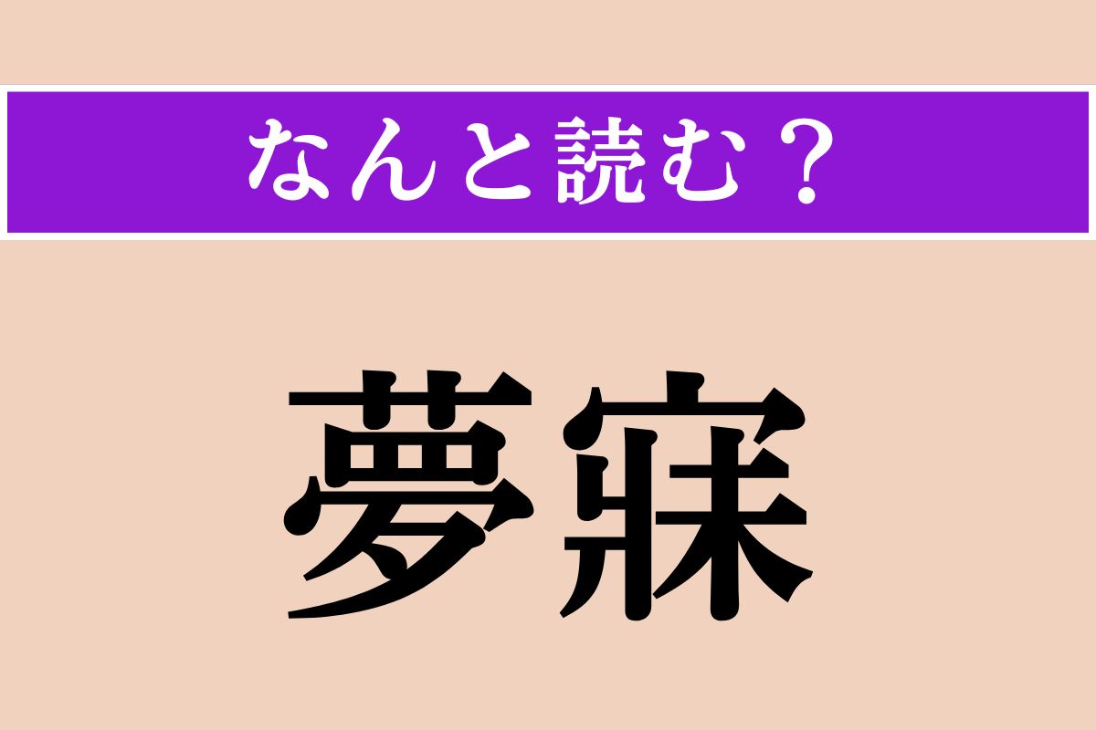 【難読漢字】「夢寐」正しい読み方は？ 眠っている間のことです