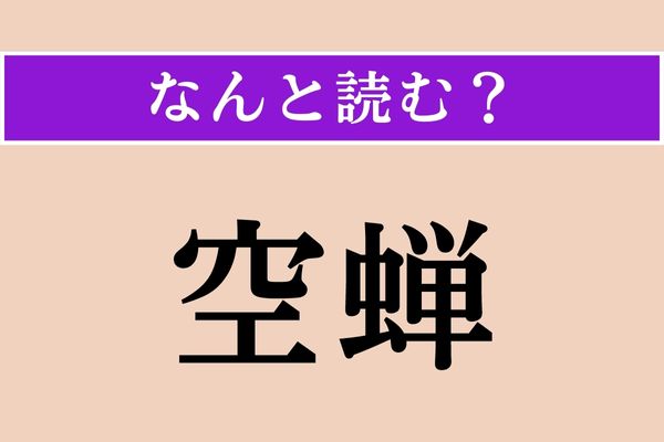 【難読漢字】「空蝉」正しい読み方は？「空」にそんな読み方があるなんて…