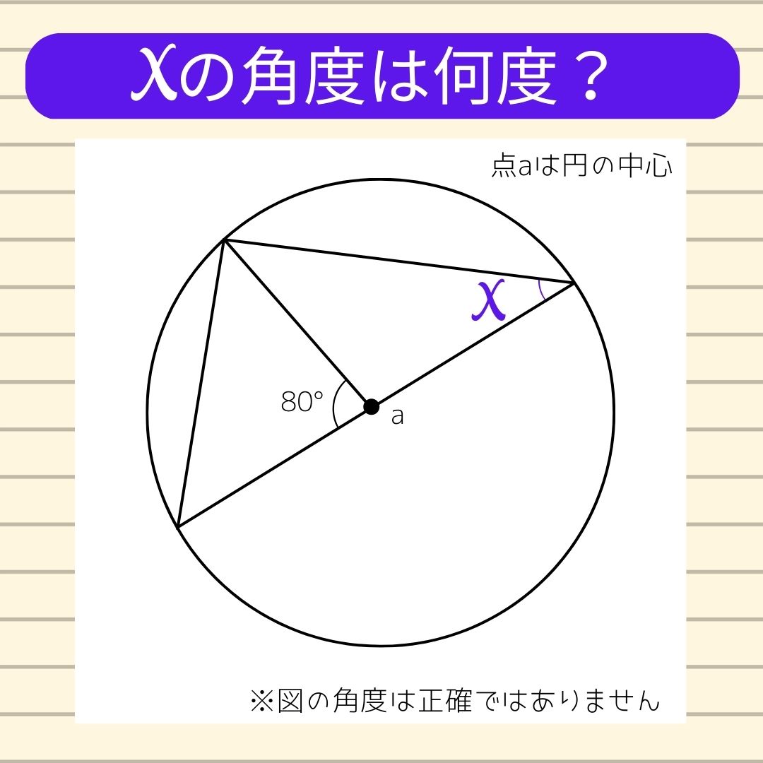 【角度当てクイズ Vol.130】xの角度は何度？