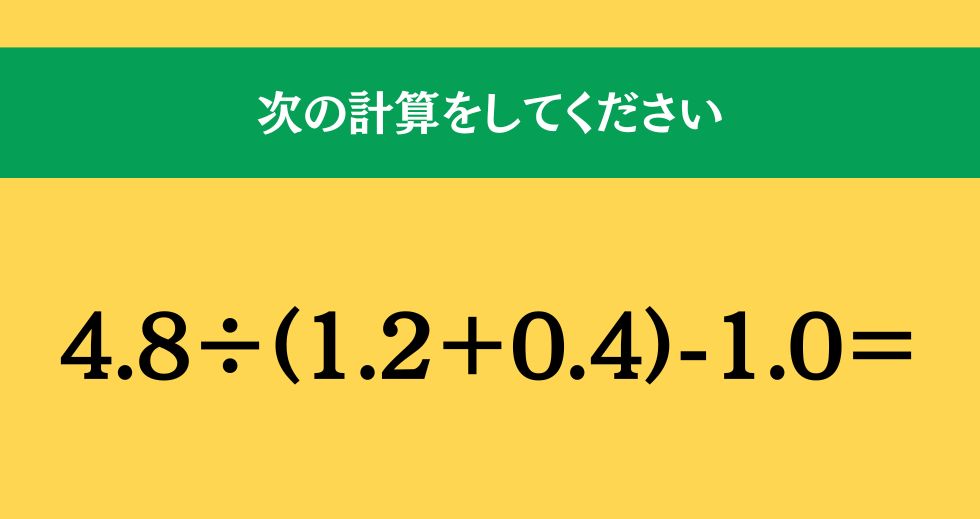 大人ならわかる？ 小学校の「算数」問題＜Vol.1730＞
