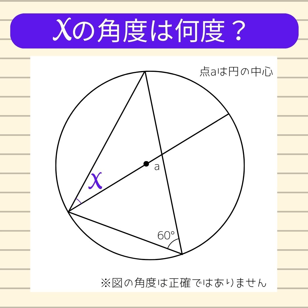 【角度当てクイズ Vol.310】xの角度は何度？