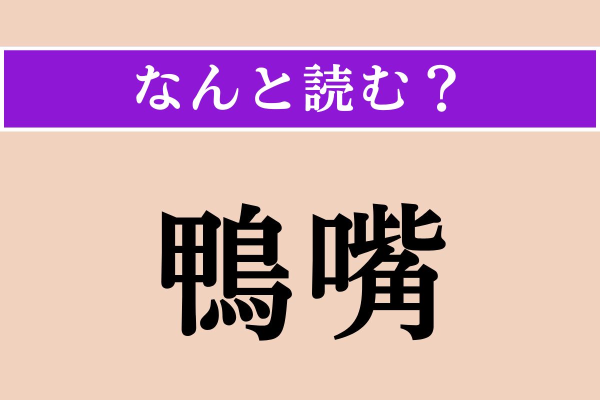 【難読漢字】「鴨嘴」正しい読み方は？ 哺乳類です
