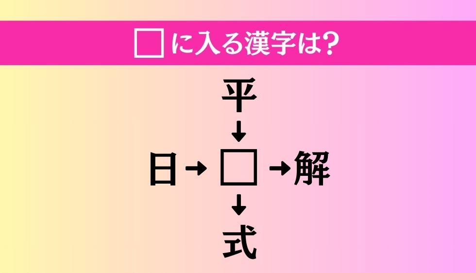 【穴埋め熟語クイズ Vol.843】□に漢字を入れて4つの熟語を完成させてください