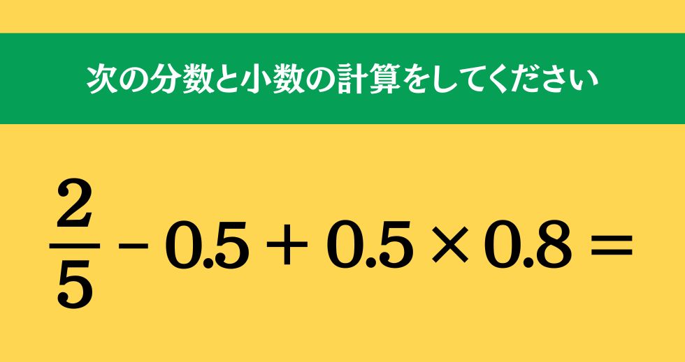 大人ならわかる？ 小学校の「算数」問題＜Vol.2095＞