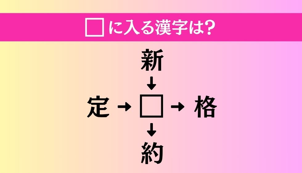 【穴埋め熟語クイズ Vol.5051】□に漢字を入れて4つの熟語を完成させてください