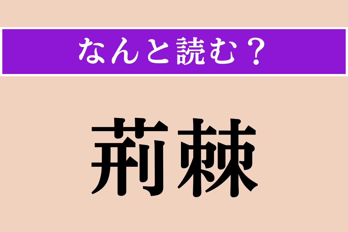 【難読漢字】「荊棘」正しい読み方は？「茨（いばら）」のことです