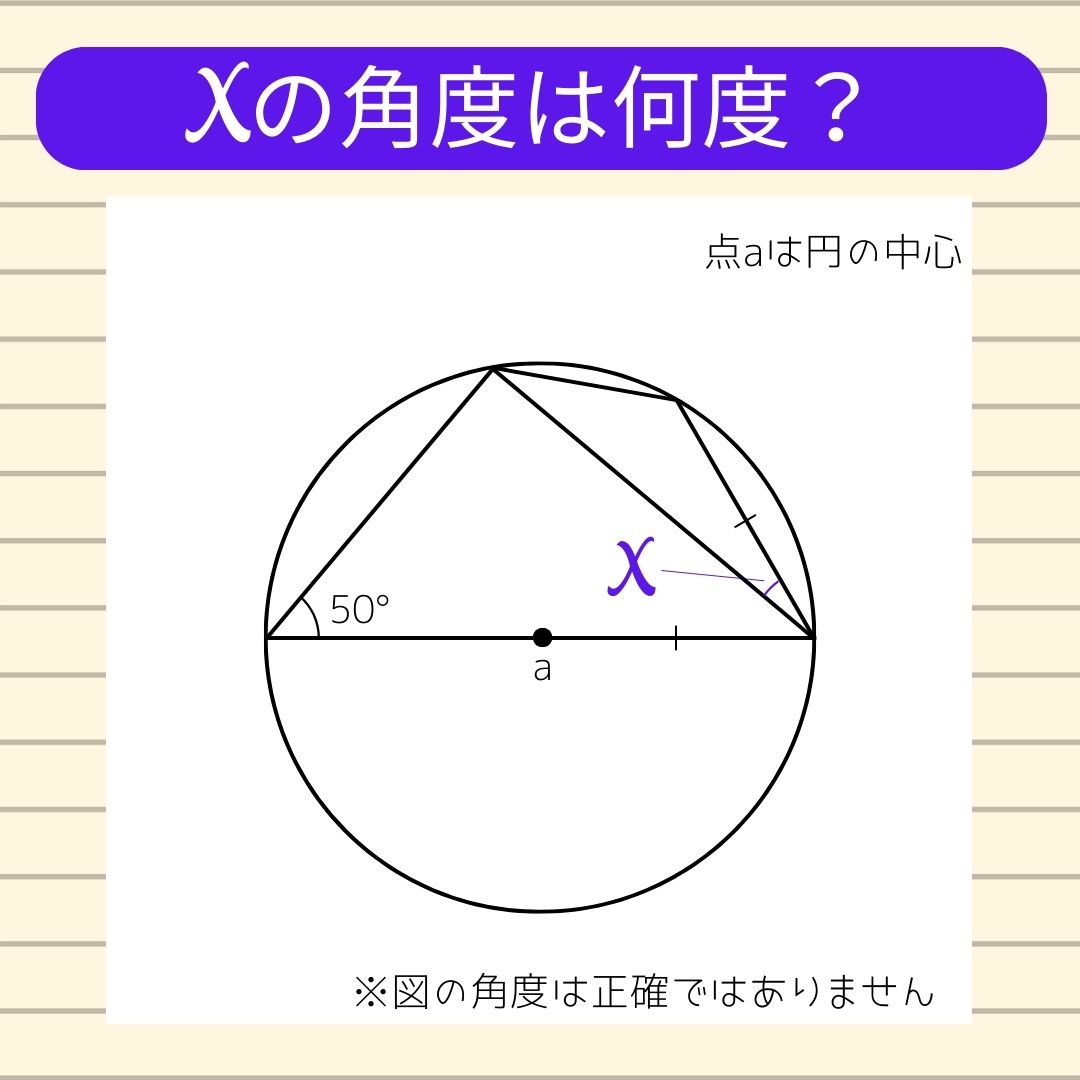 【角度当てクイズ Vol.695】xの角度は何度？