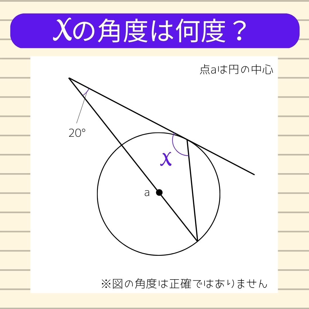 【角度当てクイズ Vol.122】xの角度は何度？