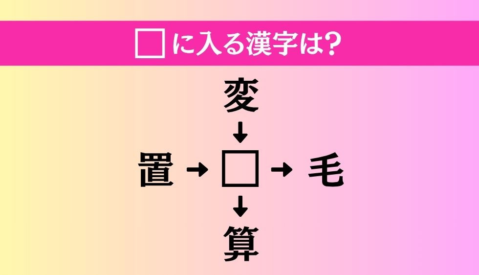 【穴埋め熟語クイズ Vol.4632】□に漢字を入れて4つの熟語を完成させてください