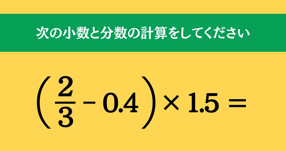 大人ならわかる？ 小学校の「算数」問題＜Vol.2303＞