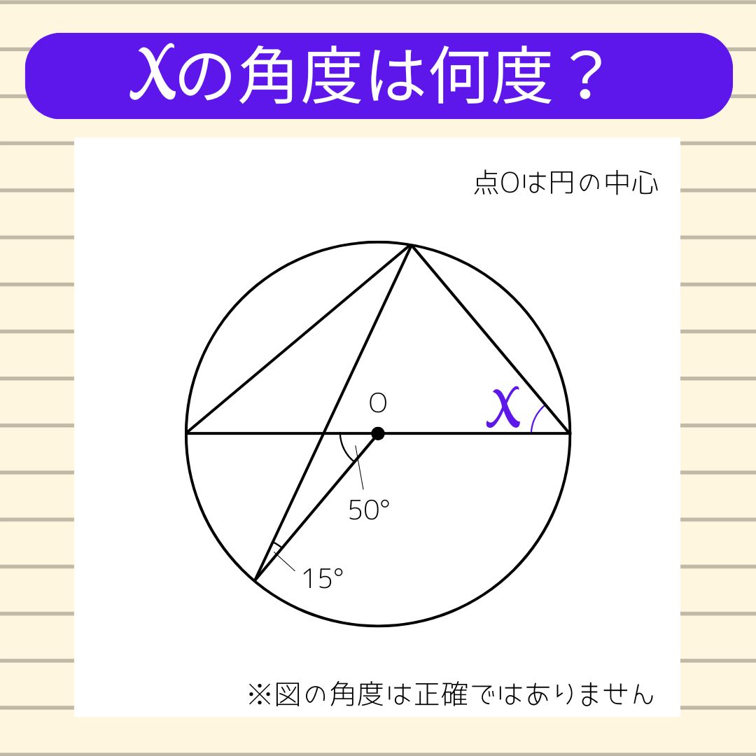【角度当てクイズ Vol.2018】xの角度は何度？