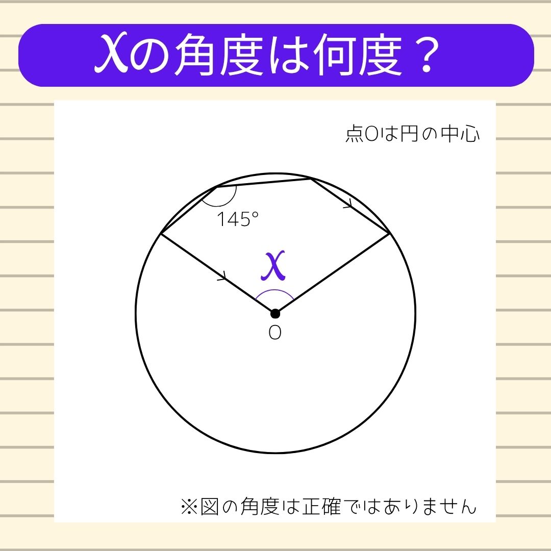【角度当てクイズ Vol.2110】xの角度は何度？