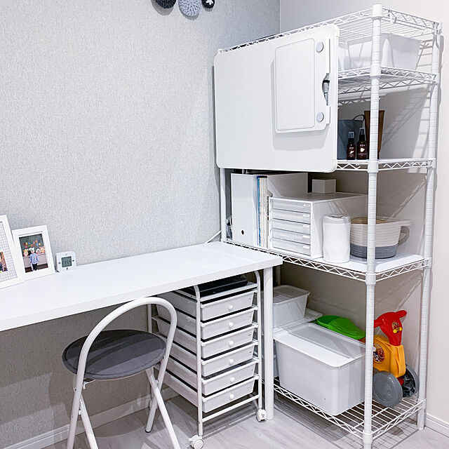 給食カゴ4個セットホワイトワイヤー収納整理整頓無印良品