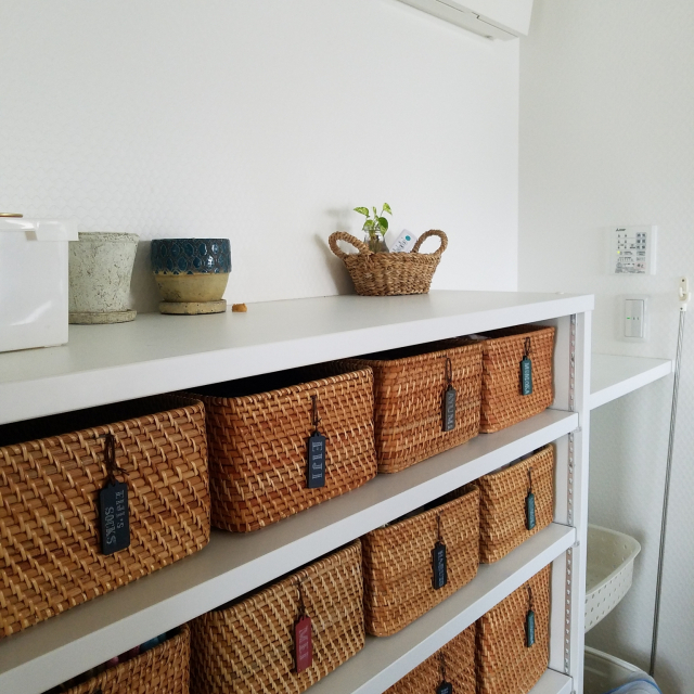スッキリ収納の強い味方！無印良品のラタンバスケット (2020年2月27日