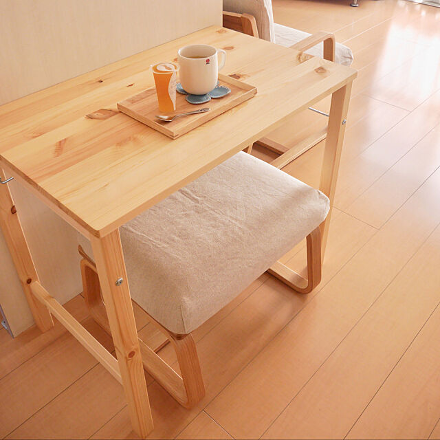 折り畳みできて便利♪ナチュラルさが魅力の無印良品パイン材テーブル