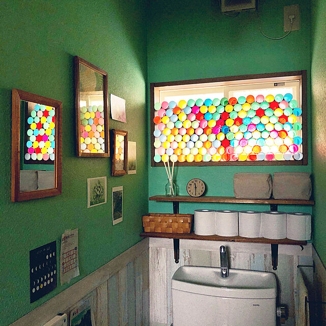 踏み台 & トイレットペーパーおしゃれ棚⇒ハンドメイド スツール 木目