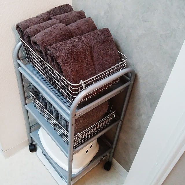 工夫しだいで使い方広がる♪無印良品ステンレスワイヤーバスケットの