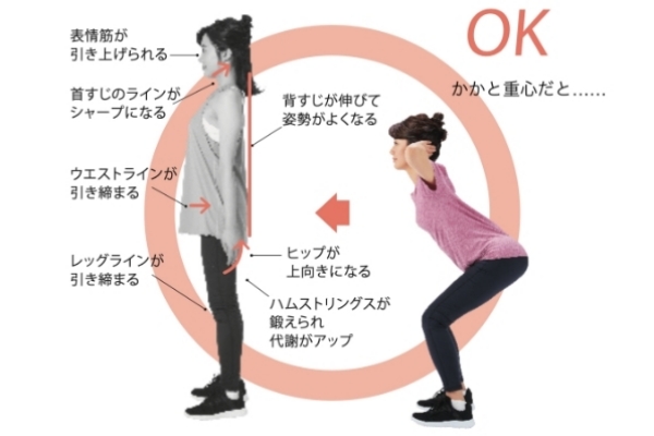 スクワットダイエット 初心者は かかと重心 を意識 下腹 フェイスラインもすっきり ローリエプレス