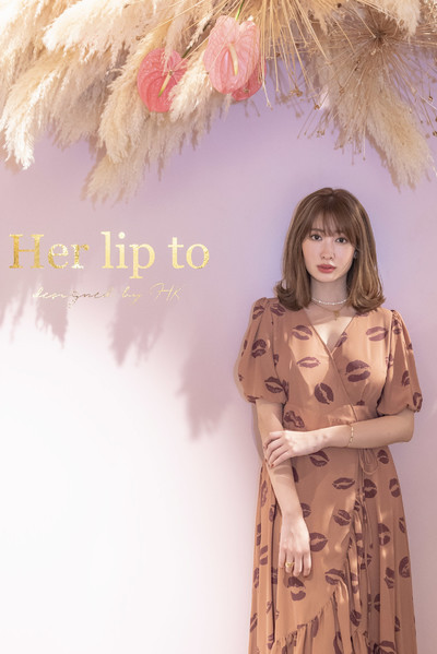 小嶋陽菜プロデュース her lip to レースワンピース ドレス - library 
