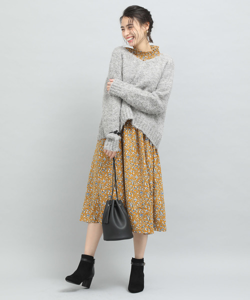 冬も着こなしたい 花柄ワンピース にプラスaで叶う大人かわいいコーデ ローリエプレス