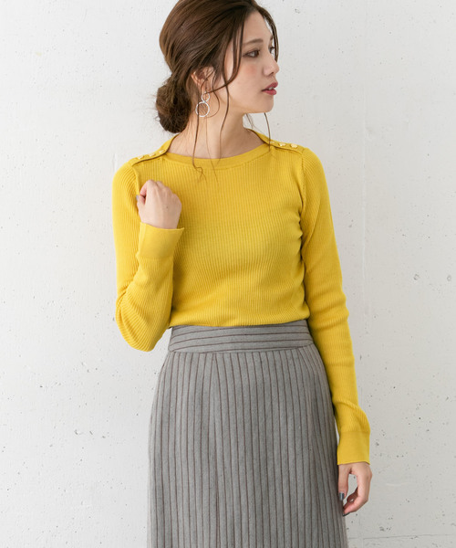 イエローニットコーデ15選 春を呼び込むポップでキュートなカラーアイテム ローリエプレス