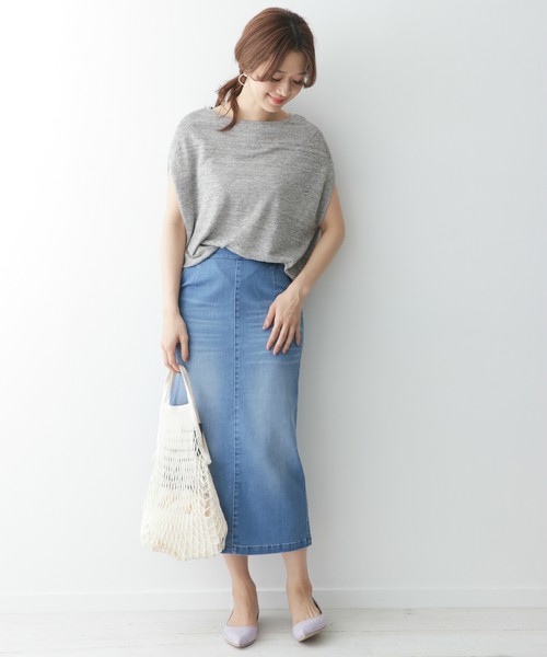 夏はやっぱりデニムがいい デニムタイトスカートでスッキリコーデを叶えよう ローリエプレス