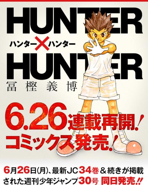 Hunter Hunter 連載再開が決定 最新34巻の発売同日に ジャンプ で続きのエピソードを掲載 17年5月31日 エキサイトニュース