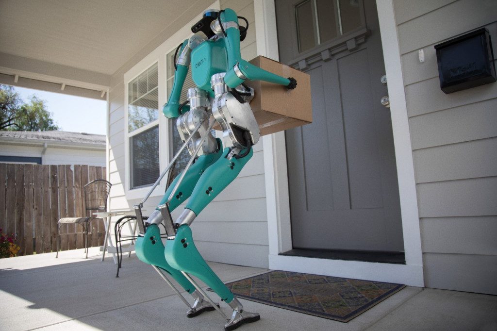 フォードが自動運転車から降りて玄関先まで荷物を運ぶ配送用ロボット Digit を発表 19年5月27日 エキサイトニュース