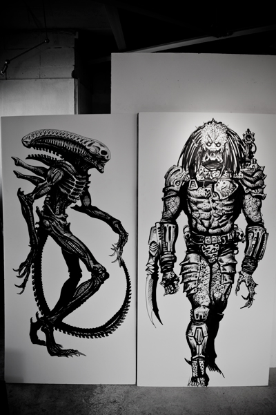 仮面ライダー電王 ディケイド のモンスター生みの親 韮沢靖が描く 悪のヒーロー で個展開催中 10年9月5日 エキサイトニュース