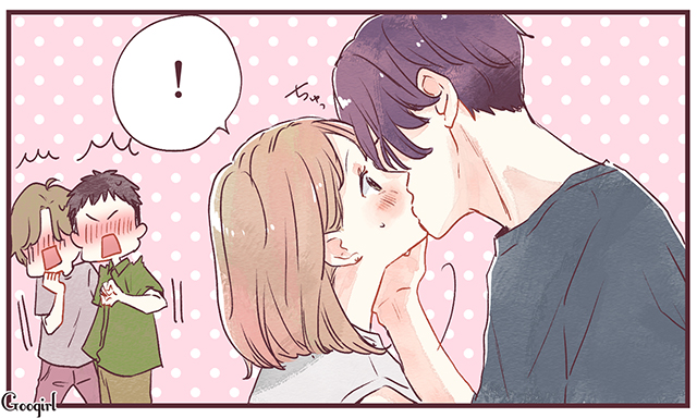 漫画 みんなが見ているのに キスの仕方でわかる彼の気持ち ローリエプレス