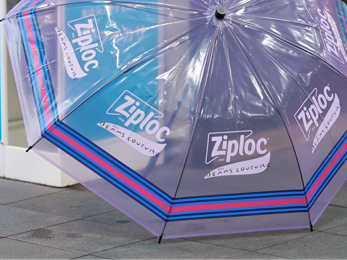 新品 BEAMS x Ziploc ビニール傘-