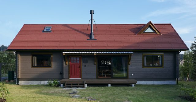 【ログハウスページ】購入前に取引ページご覧ください。 小屋×平屋×ログハウス＞小さく建てて、大きく暮らせるBESSの平小屋「栖